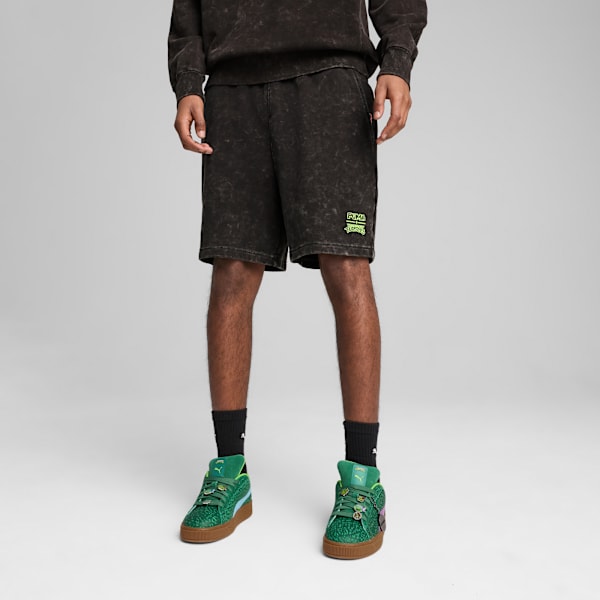 PUMA x TEENAGE MUTANT NINJA TURTLES Men's Relaxed Fit  7" Shorts, PUMA Black, extralarge-IND
